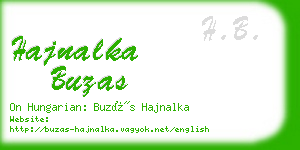 hajnalka buzas business card